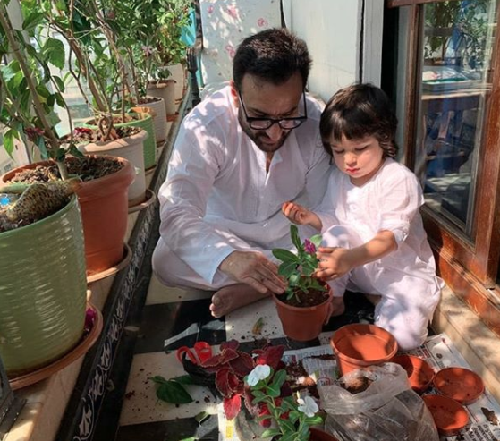 Saif Ali Khan and Taimur Ali Khan